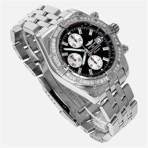 breitling chronomat evolution b13356 review|Breitling evolution diamond bezel.